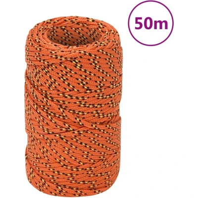 Afbeelding van Boottouw 2 mm 50 m polypropyleen oranje