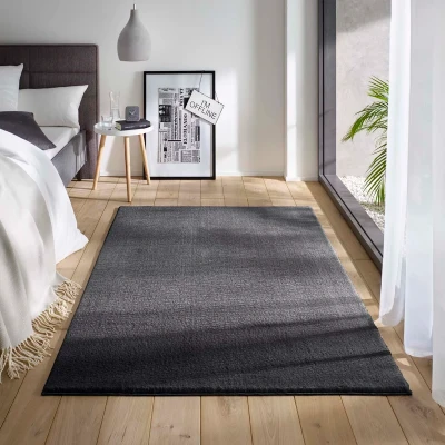 Afbeelding van Zacht Vloerkleed Loft Antraciet Wasbaar 30C 200x290 Cm