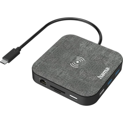 Afbeelding van Hama Usb C Hub Multiport Met Wireless Qi Charging 12 Poorts