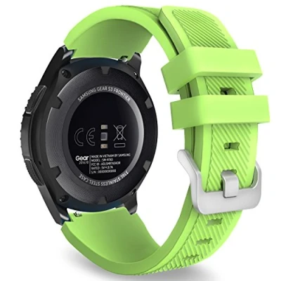 Afbeelding van MoKo Polshorloge compatibel met Samsung Gear S3 Frontier/S3 Classic/Galaxy Watch 46 mm/Ticwatch pro/Huawei GT mm/Watch 2 mm, 22 mm siliconen sportarmband, 1 stuk