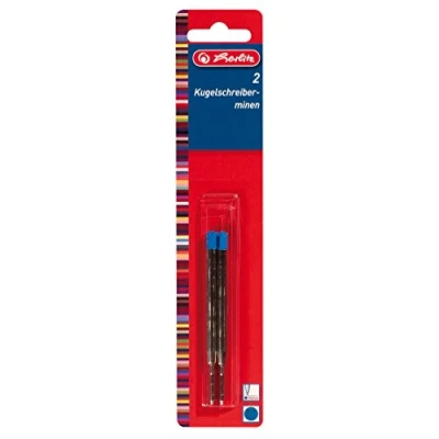 Afbeelding van Herlitz balpenvullingen Blauw Medium 2 stuks