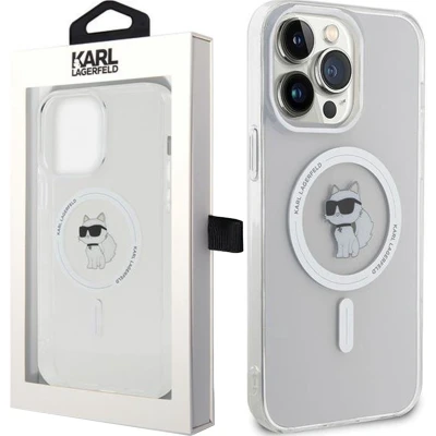 Afbeelding van Karl Lagerfeld IML Choupette MagSafe hoesje voor iPhone 15 Pro Max transparant