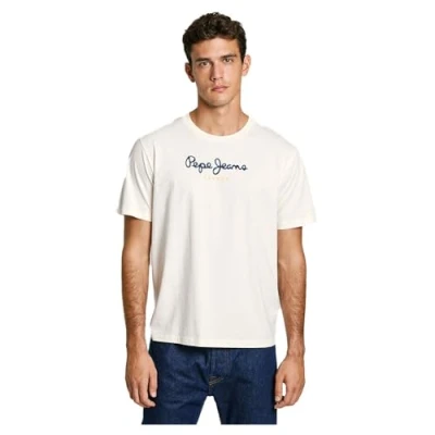 Afbeelding van Pepe Jeans EGGO Tshirt print, Heren, Maat: Large, Antique white
