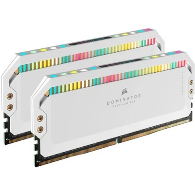 Image de CORSAIR Dominator Platinum RGB DDR5 kit 32 Go: 2 x 16 Go DIMM 288 broches 5200 MHz / PC5 41600 CL40 1.25 V blanc