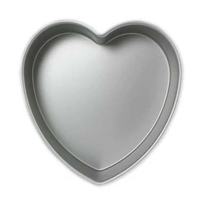 Image de PME HRT082 Moule à gâteau en aluminium anodisé forme de cœur Argenté 20,3 x 5,1 cm