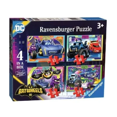 Afbeelding van Ravensburger Batwheels 4in1box puzzel 12+16+20+24 stukjes kinderpuzzel