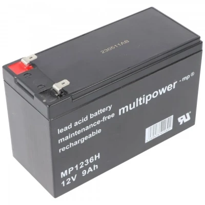 Afbeelding van MP1236H Multipower loodbatterij 12 volt 9000 mAh