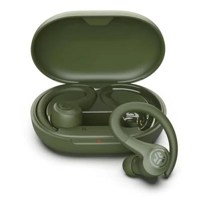 Afbeelding van JLab Go Air Sport bluetooth hoofdtelefoon, draadloos, sport, echt hoofdtelefoon met 35 uur batterijduur, IP55 waterdicht, app bediening, groen