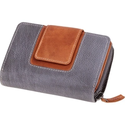 Afbeelding van Portefeuille Mika lila/braun dames 16,5x12,5x4cm