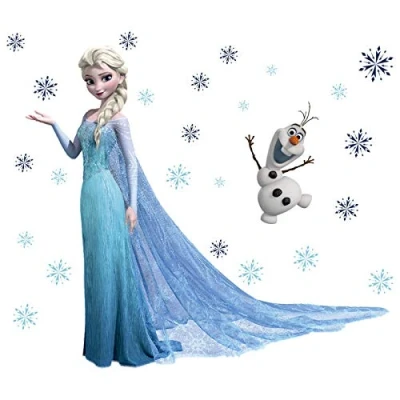 Afbeelding van Kibi Frozen Disney Muurstickers Woonkamer Verwijderbare Elsa, Slaapkamer Baby Frozen, Kinderkamer Meisje Prinses