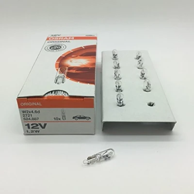Afbeelding van Osram 286 stuks 10 auto dashboard lampen T5 12V 1,2W W2X4.6Dd 2721
