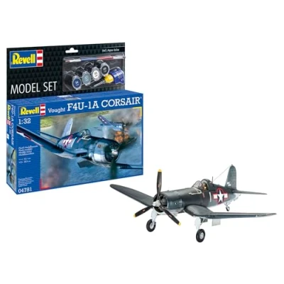 Afbeelding van 1:32 Revell 64781 Vought F4U 1A CORSAIR Propeller Vliegtuig Model Set Plastic Modelbouwpakket
