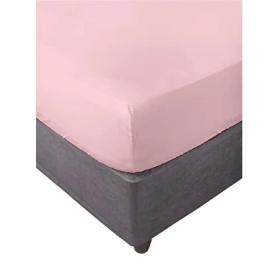 Image de Miracle Home Drap housse élastique pour lit de 180 cm, rose