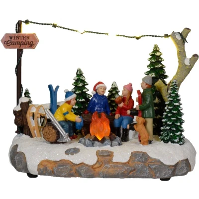 Afbeelding van LED scenery l12b21h14.5 cm warm wit kerst Lumineo
