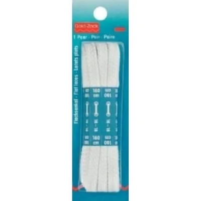 Afbeelding van Prym Set van 2 platte veters, wit, 180 cm x 8 mm