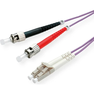 Afbeelding van VALUE F.O. kabel 50/125µm OM4, LC/ST, violet, 1 m