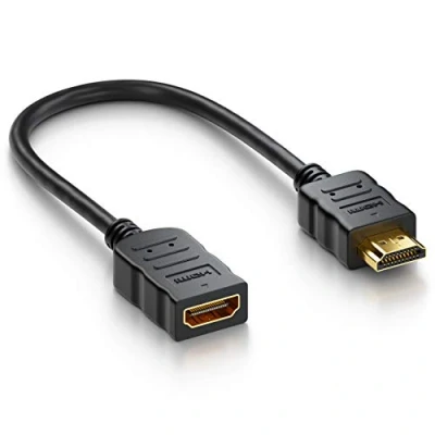 Afbeelding van deleyCON Korte HDMI verlenging, tv stick, verlengkabel stekker naar aansluiting, 4K UHD