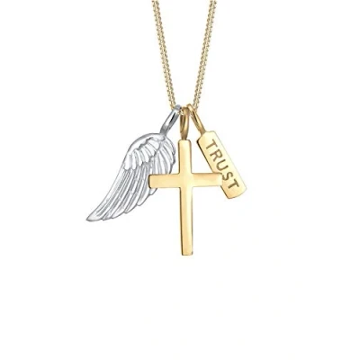 Afbeelding van Elli Kreuz FLÜGEL Trust Ketting goldcoloured, Dames, Maat: 45, Gold coloured