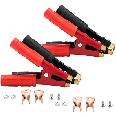 Afbeelding van HuaLiSiJi auto accukabelklemmen 1000 A krokodillenklemmen voor 16 cm kabels, batterijklemmen met isolerende mantel, gebruikt accu spring startkabel (4