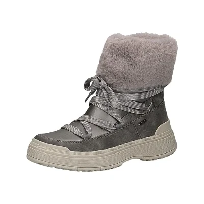 Afbeelding van Caprice Snowboots, Dames, Maat: 36, Dk grey comb Textiel/ synthetisch