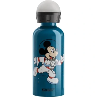 Afbeelding van SIGG Aluminium drinkfles voor kinderen KBT Disney Mickey Mouse Astronaut Lekvrij en onbreekbaar Vederlicht BPA vrij Klimaatneutraal gecertificeerd Sport school Blauw