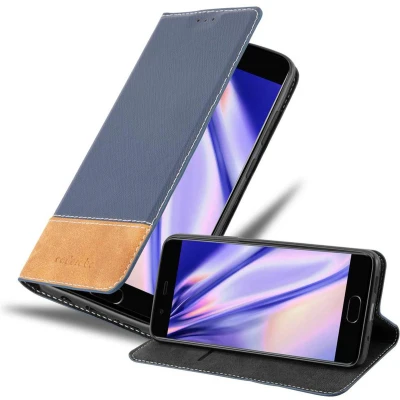 Afbeelding van Cadorabo Hoesje geschikt voor Huawei P10 in DONKERBLAUW BRUIN Beschermhoes met magnetische sluiting, standfunctie en kaartvakje Book Case Cover Etui