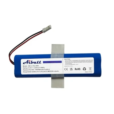 Afbeelding van Aibatt Vervangende Li ion batterij voor iLife Zaco V5s Pro, V5x, V4, V3s V8s, V50, V80, V85 Home Cleaner huishoudelijke robot, vervanging 18650B4 4S1P AGX 2, 14,4 V /