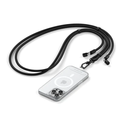 Afbeelding van SATECHI OntheGo™ Cordon Téléphone Portable USB C avec Charge Rapide 60W, Transfert de Données 480Mbps, Chaîne Ajustable 1,5 m Câble Tressé pour iPhone et Android Noir
