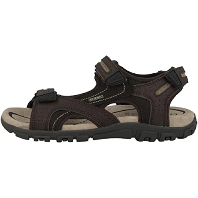 Image de Geox Homme Uomo Strada D Sandales Bout Ouvert, Brown Sand, 47 EU