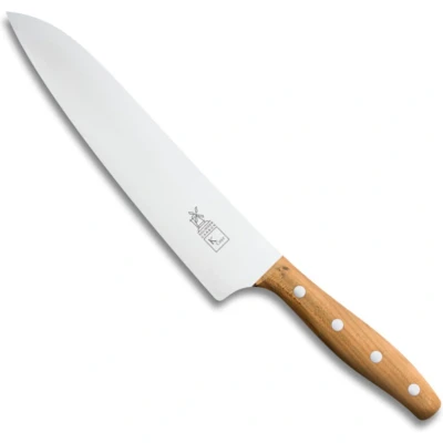 Afbeelding van Robert Herder K Chef Koksmes RVS Lichte Ronding Lemmet 22.5 cm Heft Abrikooshout