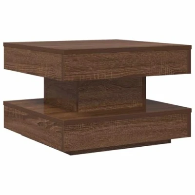 Afbeelding van vidaXL Salontafel 360 graden draaibaar 50x50x34,5 cm bruin eikenkleur