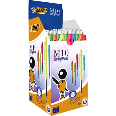 Afbeelding van Balpen Bic M10 medium colors limited edition Omdoos a 50 stuk stuks