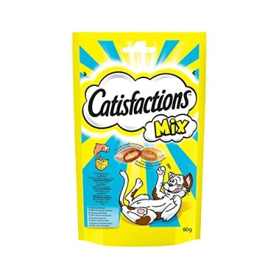 Afbeelding van 6x Catisfactions Kattensnoepjes Zalm Kaas 60 gr
