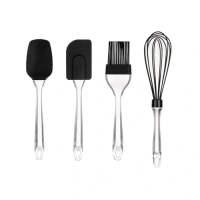 Afbeelding van Set Keukengerei Zoetwaren Zwart Transparant Siliconen Plastic (6 Stuks)