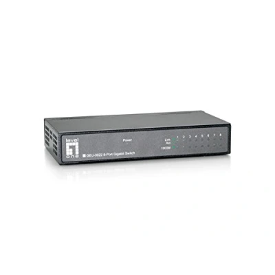 Afbeelding van LevelOne 8 poorts Gigabit Ethernet schakelaar (8 Havens), Netwerkschakelaar, Zwart