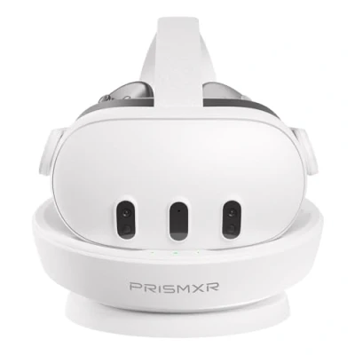 Afbeelding van PRISMXR VR laadstation compatibel met Meta Oculus Quest 3 accessoires, snellaadstation voor controller 2 oplaadbare batterijen (Carina D1)