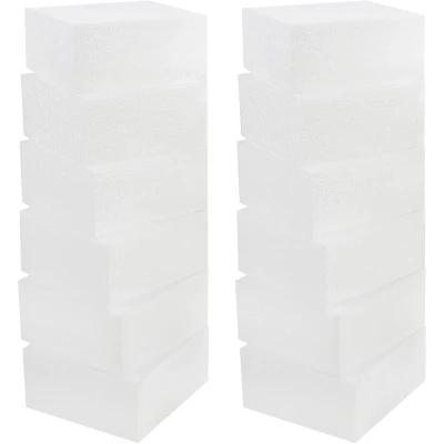 Afbeelding van Belle Vous Schuim Blokken (12 Pak) 10 x 5 cm Vierkant Polystyreen Schuimblokken voor Modelleren, School Projecten, Sculpturen, Bloemen Arrangementen, Kunst en Hobby