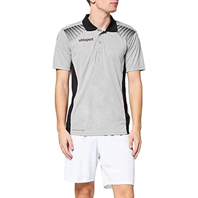 Afbeelding van Uhlsport Goal Polo Shirt Donker Grijs Melange Zwart Maat 164