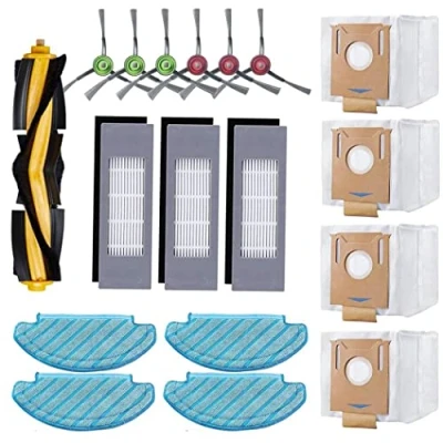 Afbeelding van 18 delige reserveaccessoires voor Ecovacs Deebot N8/ N8+/ N8 Pro/N8 Pro+/ OZMO T8/ T8+/ T8 AIVI/ AIVI+/ T9/ T9+, 4 doeken, 3 filters, stofzakken, 1 hoofdborstel, 6