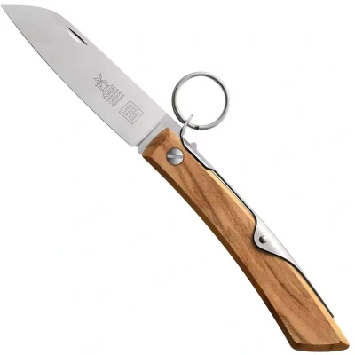 Afbeelding van Robert Herder IBEX 80 Zakmes Carbonstaal Olijfhout handvat Ratchet Lock