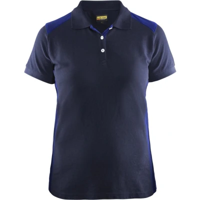 Afbeelding van Blaklader Dames poloshirt piqué 3390 1050 Marineblauw/Korenblauw XL