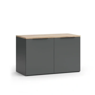 Afbeelding van Vicco Sideboard &quot;Wido&quot;, antraciet/sonoma, 80 x 50 cm met 2 deuren