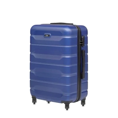 Afbeelding van OCHNIK Handbagage reiskoffer 72 x 47 29 cm, middelgroot, met 4 wielen, digitaal hangslot, duurzaam, ABS, Blauw, Harde koffer zwenkwielen