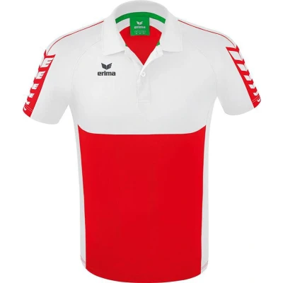 Afbeelding van Six Wings polo rood/wit / S