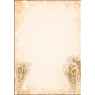 Afbeelding van SIGEL DP299 briefpapier, 21 x 29,7 cm, 90 g/m², motief champagneglas, pastelkleuren, 100 vellen