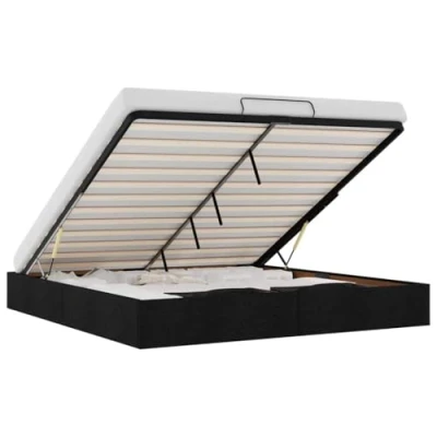 Afbeelding van vidaXL Bedframe zonder matras 180x200 cm stof zwart