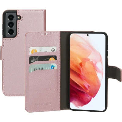 Afbeelding van Mobiparts Saffiano Wallet Case Samsung Galaxy S21 Pink
