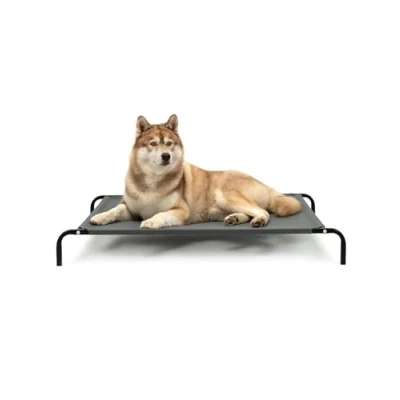 Afbeelding van dibea DB00372 Hondenbed Outdoor, Verhoogde Honden /Huisdierbed, Ligstoel, Grijs, (L) 114 x 76 15 cm