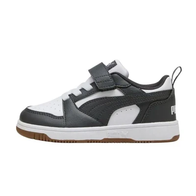 Afbeelding van Puma Rebound V6 Unisex Sneakers laag voor kinderen, Maat: 31, White/dusky grey Schoenen
