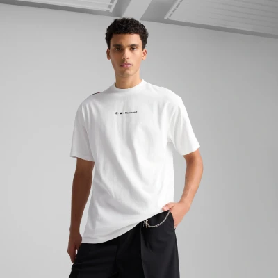 Afbeelding van Puma BMW MMS Lifestyle CAR Graphic TEE Tshirt print, Heren, Maat: XS, White